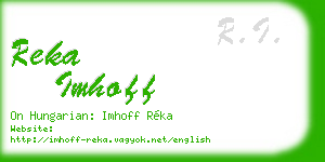 reka imhoff business card